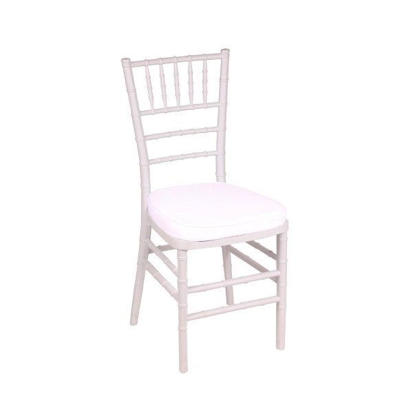 Židle Chiavari/Tiffany bílá s podsedákem